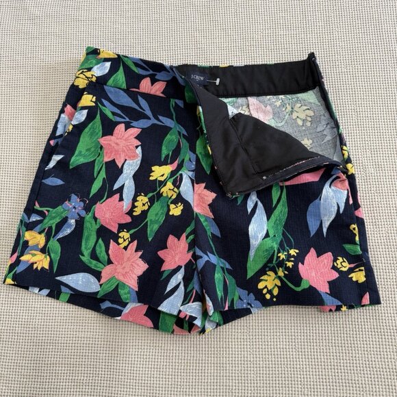 J.Crew‎ Floral Basketweave Short With Side Zip Women’s Size 2 Preppy Twee - Picture 3 of 10